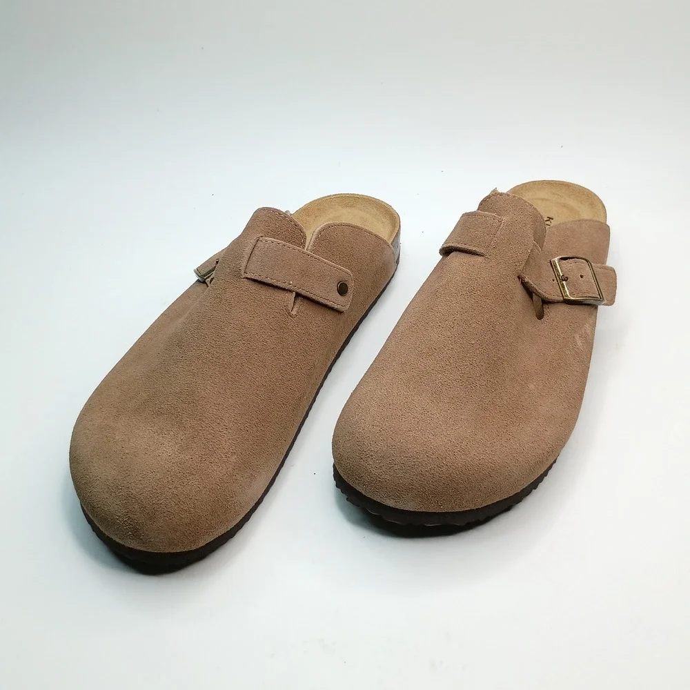 Khombu Damian Mule Men Size 11 Taupe Suede Cork Insole Slip On Clog 1967247